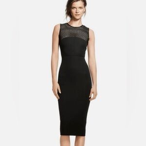 Roland Mouret for Banana Republic Lace Panel Yoke Pencil Stretch Dress, Size 0